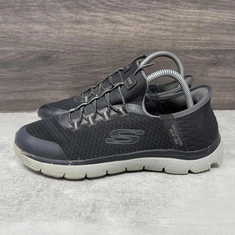Skechers Slip Ins Shoes Kids Size 5 Black Sneakers